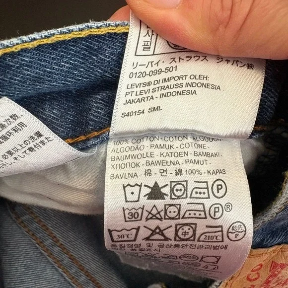 Levis 550 Relaxed Fit Jeans 36x28 Blue Denim Mens - Picture 5 of 8